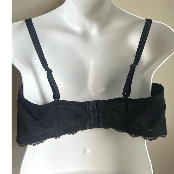 Torrid Curve Plus Size‎ Bras Lot 46DDD Push-Up & T-Shirt Black Lace Floral - Picture 7 of 9